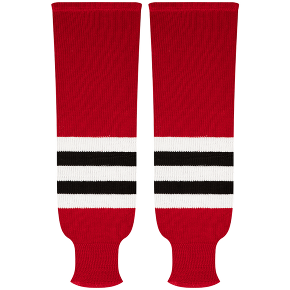 Kobe Sportswear 9806A Chicago Blackhawks Away Pro Knit Ice Hockey Socks