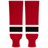Kobe Sportswear 9823A New Jersey Devils Away Pro Knit Ice Hockey Socks