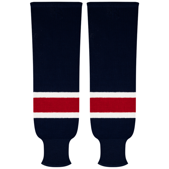 Kobe Sportswear 9847A Columbus Blue Jackets Away Pro Knit Ice Hockey Socks