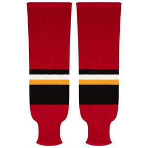 Kobe Sportswear 9848R Calgary Flames Third Red Pro Knit Ice Hockey Socks