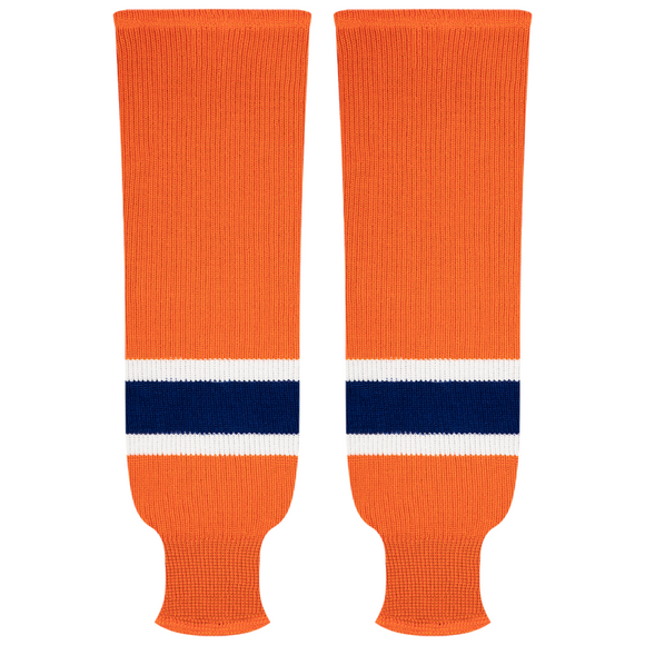 Kobe Sportswear 9897R Edmonton Oilers Orange Pro Knit Ice Hockey Socks