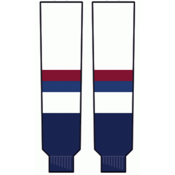 Modelline 1998-2007 Vancouver Canucks Away White Knit Ice Hockey Socks