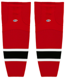 Athletic Knit (AK) HS2100-366 1976-78 Cleveland Barons Red Mesh Ice Hockey Socks