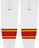 Athletic Knit (AK) HS2100-472 Atlanta Flames White Mesh Ice Hockey Socks