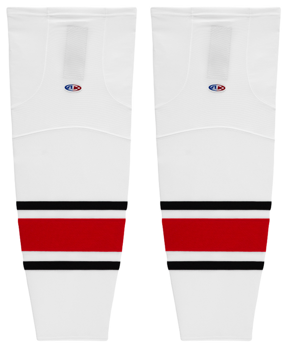 Athletic Knit (AK) HS2100-528 1976-78 Cleveland Barons White Mesh Ice Hockey Socks