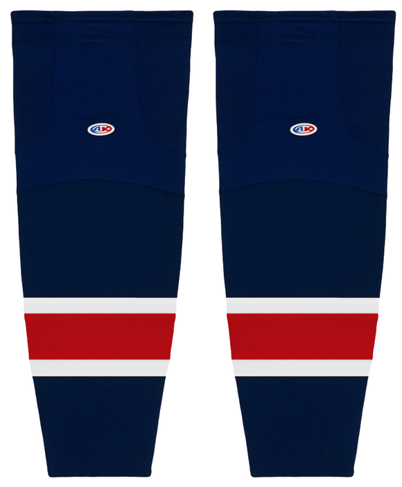 Athletic Knit (AK) HS2100-690 Regina Pats Navy Mesh Ice Hockey Socks