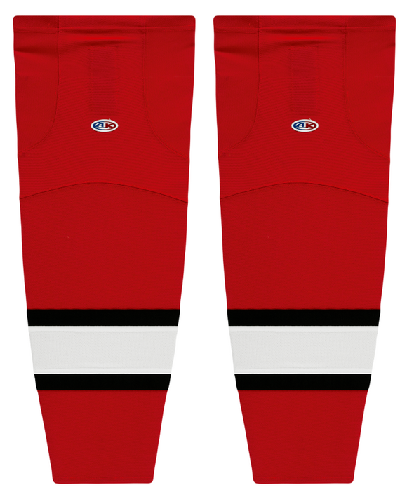 Athletic Knit (AK) HS2100-836 Carolina Hurricanes Red Mesh Ice Hockey Socks