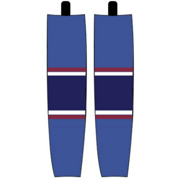 Modelline 1999-2011 Atlanta Thrashers Third Airforce Blue Sublimated Mesh Ice Hockey Socks