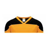 Athletic Knit (AK) H6100A-213 Adult Gold/Black League Hockey Jersey