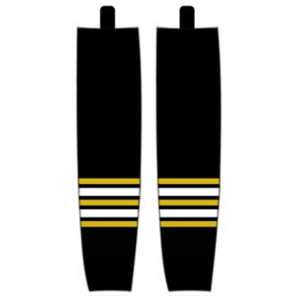 Modelline Boston Bruins Third Black Sublimated Mesh Ice Hockey Socks