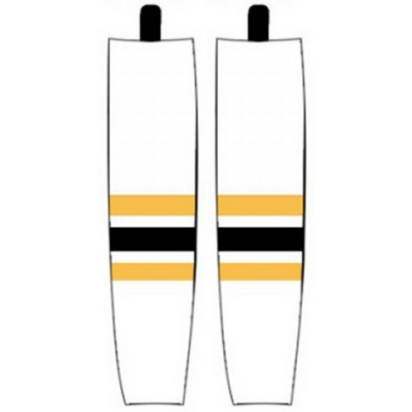 Modelline 2015-2022 Boston Bruins Alternate White Sublimated Mesh Ice Hockey Socks