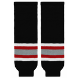 Athletic Knit (AK) HS630-610 Buffalo Sabres Black Knit Ice Hockey Socks