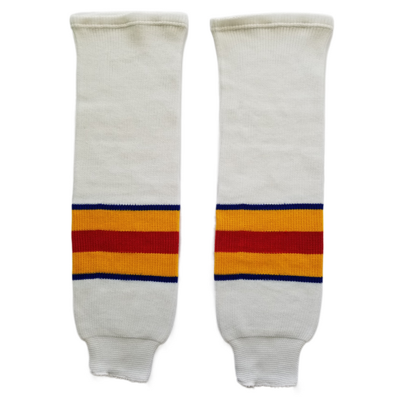 Modelline 1970s Colorado Rockies Home White Knit Ice Hockey Socks