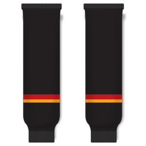 Modelline 2022 Calgary Flames Reverse Retro Black Knit Ice Hockey Socks