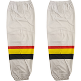 Modelline 1989-97 Vancouver Canucks Home White Sublimated Mesh Ice Hockey Socks