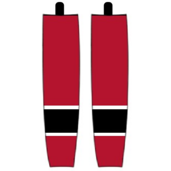 Modelline Carolina Hurricanes Home Red Sublimated Mesh Ice Hockey Socks