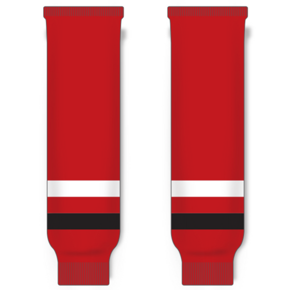 Modelline Charlotte Checkers Red Knit Ice Hockey Socks