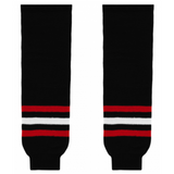 K1 Sportswear Chicago Blackhawks Black Knit Ice Hockey Socks