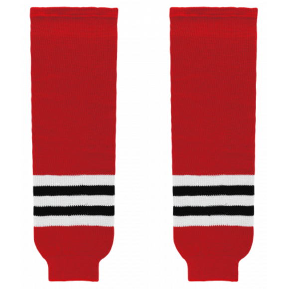 Modelline Chicago Blackhawks Home Red Knit Ice Hockey Socks