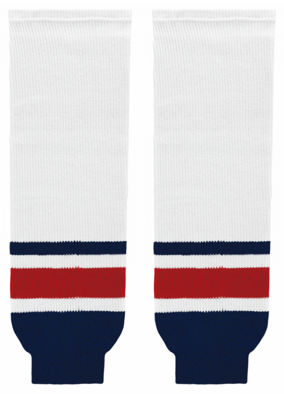 Modelline Columbus Blue Jackets White Knit Ice Hockey Socks