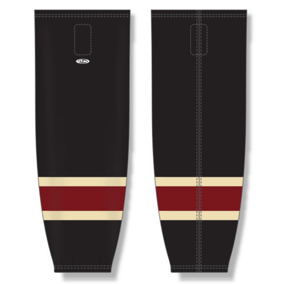 Athletic Knit (AK) Custom ZH711-247 Arizona Coyotes Third Black Sublimated Mesh Ice Hockey Socks