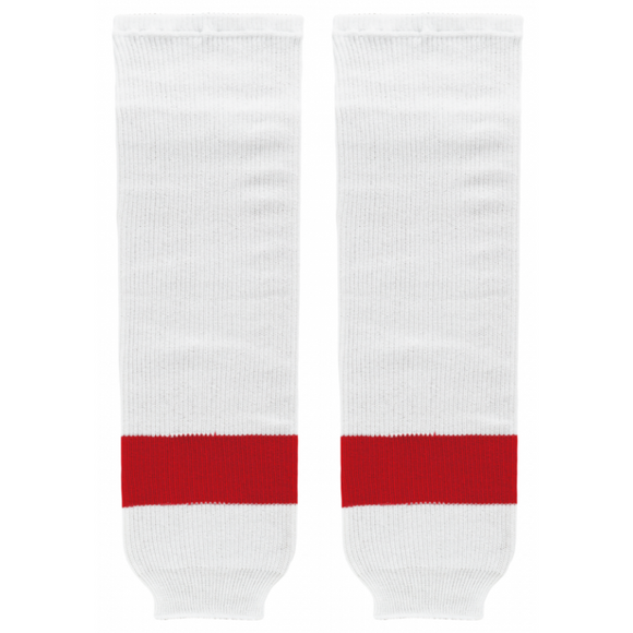 Athletic Knit (AK) HS630-203 Detroit Red Wings White Knit Ice Hockey Socks
