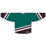 Athletic Knit (AK) Custom ZH101-ANA638R Anaheim Mighty Ducks Inverse Retro Jade Sublimated Hockey Jersey