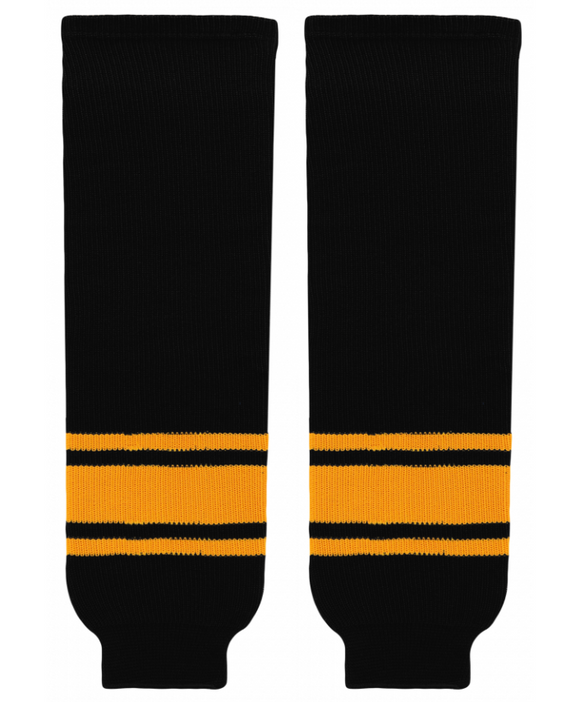 Modelline Black/Gold Knit Ice Hockey Socks