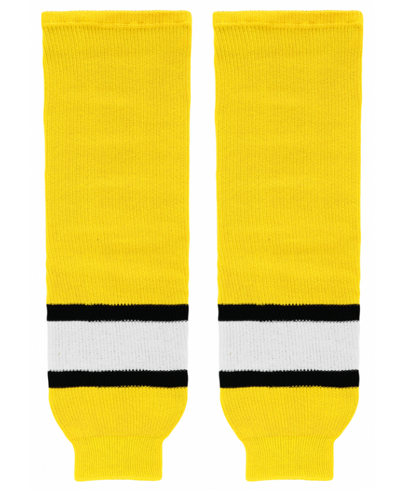 Modelline Maize/Black/White Knit Ice Hockey Socks