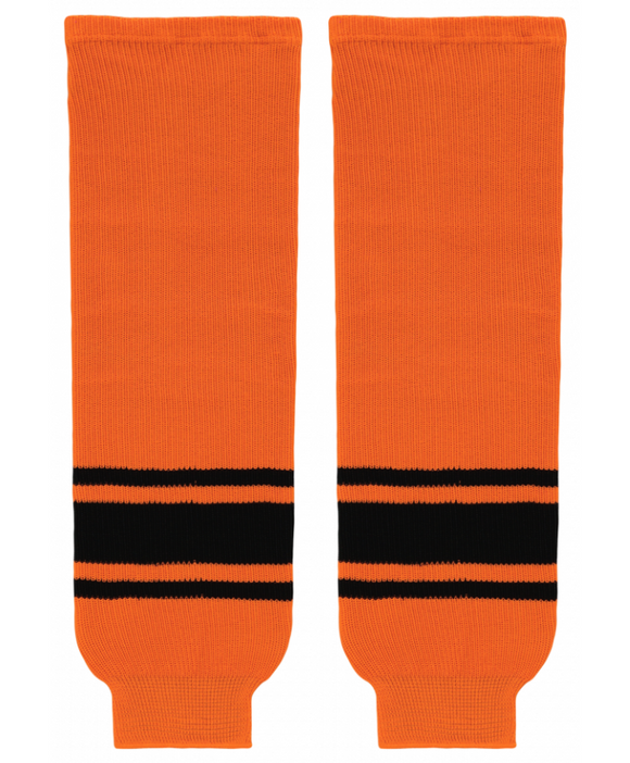Modelline Orange/Black Knit Ice Hockey Socks
