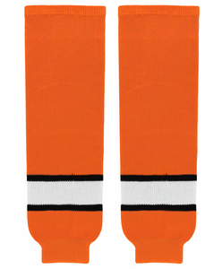 Modelline Medicine Hat Tigers Away Orange Knit Ice Hockey Socks