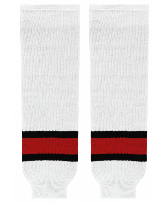 Modelline 2002 Team Canada White Knit Ice Hockey Socks