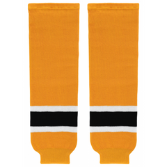 Athletic Knit (AK) HS630-298 Boston Bruins Gold Knit Ice Hockey Socks - CLOSEOUT