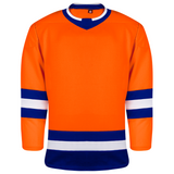 Kobe K3GLI Burnt Orange/Royal Blue/White Premium League Hockey Jersey