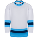 Kobe K3GLI White/Powder Blue/Navy Premium League Hockey Jersey