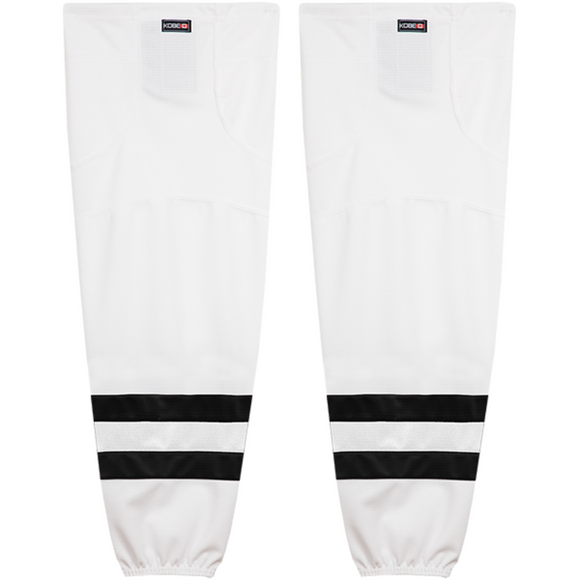 Kobe Sportswear K3GS01H Pro Series White & Black Mesh Ice Hockey Socks