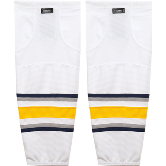 Kobe Sportswear K3GS02W Pro Series Buffalo Sabres White Mesh Ice Hockey Socks