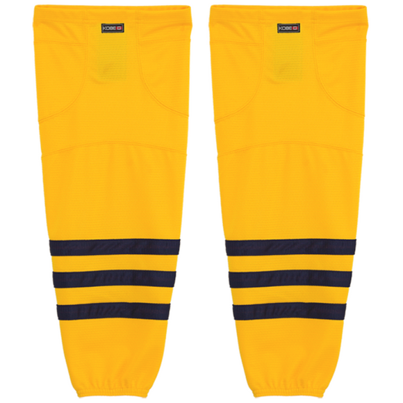 Kobe Sportswear K3GS19R Pro Series University of Michigan Wolverines Gold Mesh Ice Hockey Socks