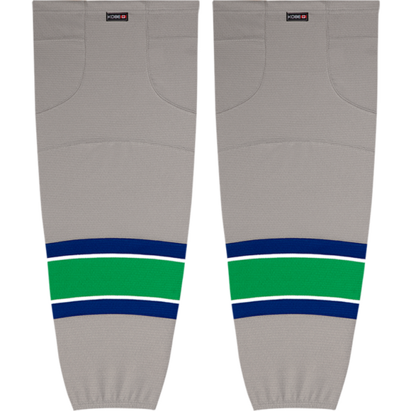 Kobe Sportswear K3GS25A Pro Series Hartford Whalers Away Grey Mesh Ice Hockey Socks