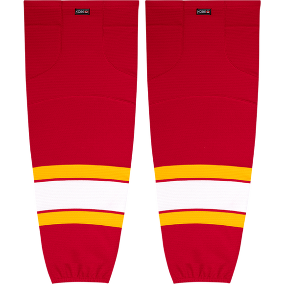 Kobe Sportswear K3GS48R Pro Series 2021 Calgary Flames Red Mesh Ice Hockey Socks