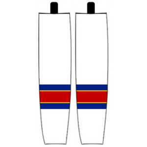 Modelline 1974-76 Kansas City Scouts Home White Sublimated Mesh Ice Hockey Socks