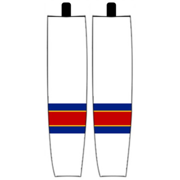 Modelline 1974-76 Kansas City Scouts Home White Sublimated Mesh Ice Hockey Socks