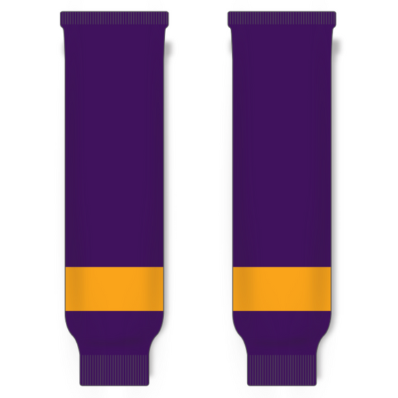 Modelline 1970s Los Angeles Kings Away Purple Knit Ice Hockey Socks