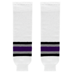 K1 Sportswear Los Angeles Kings S747 White Knit Ice Hockey Socks - CLOSEOUT