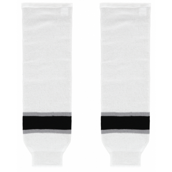 Athletic Knit (AK) HS630-942 Classic Los Angeles Kings White Knit Ice Hockey Socks