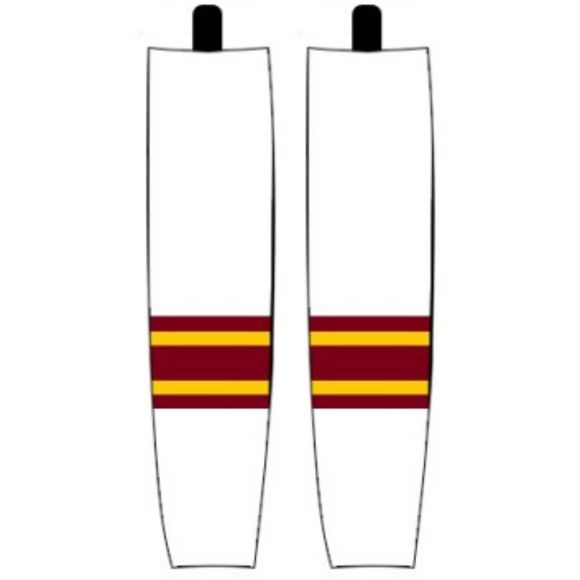 Modelline Minnesota Golden Gophers Alternate White Sublimated Mesh Ice Hockey Socks