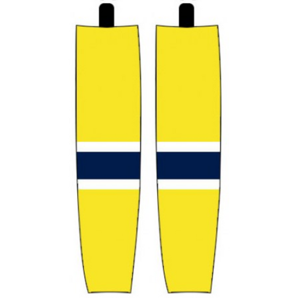 Modelline (Old) Merrimack Warriors Home Yellow Sublimated Mesh Ice Hockey Socks