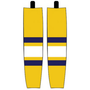 Modelline University of Michigan Wolverines Away Maize/Yellow Sublimated Mesh Ice Hockey Socks