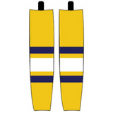 Modelline University of Michigan Wolverines Away Maize/Yellow Sublimated Mesh Ice Hockey Socks