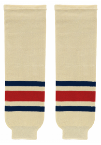 Modelline Lethbridge Hurricanes Sand/Navy/Red Knit Ice Hockey Socks